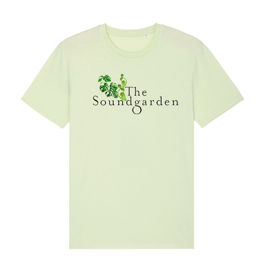 The Soundgarden Black Logo With Foliage Men's Organic T-Shirt-The Soundgarden Ibiza
