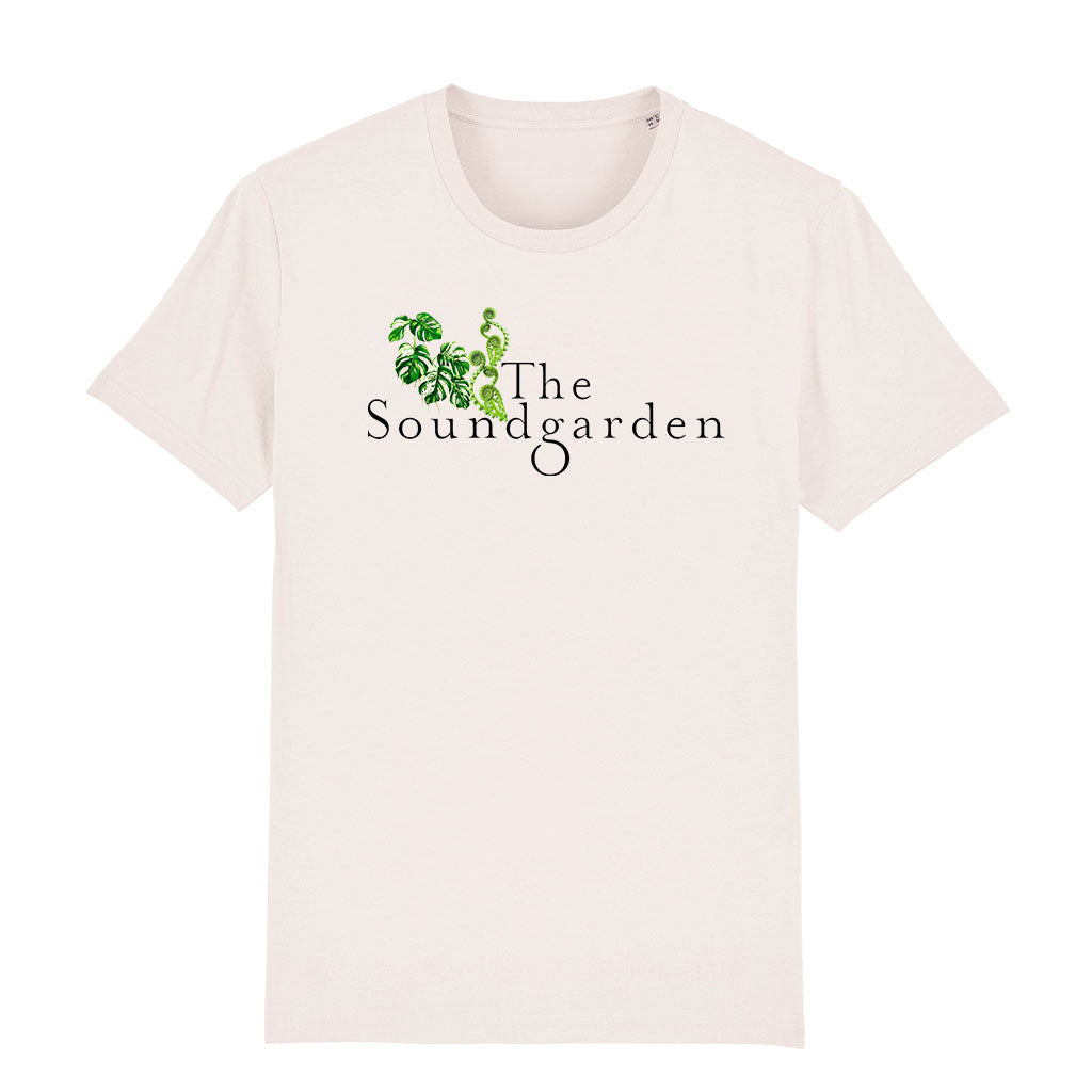 The Soundgarden Black Logo With Foliage Men's Organic T-Shirt-The Soundgarden Ibiza