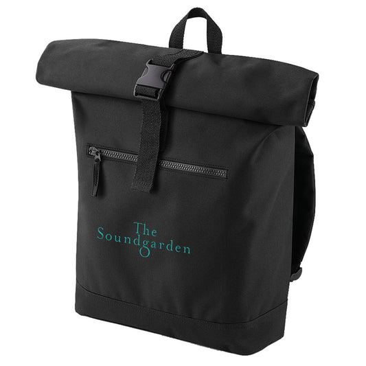 The Soundgarden Two Line Teal Logo Roll Top Backpack-The Soundgarden Ibiza