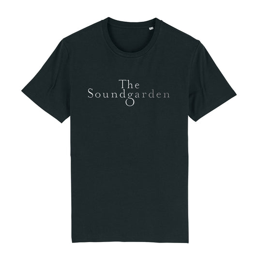 The Soundgarden Two Line Metallic Silver Logo Unisex Organic T-Shirt-The Soundgarden Ibiza